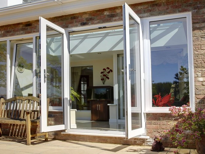 Aluminum doors are used in modern houses