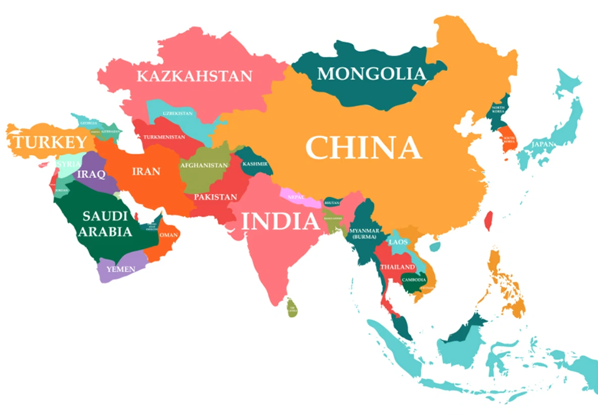 Map only for Asia