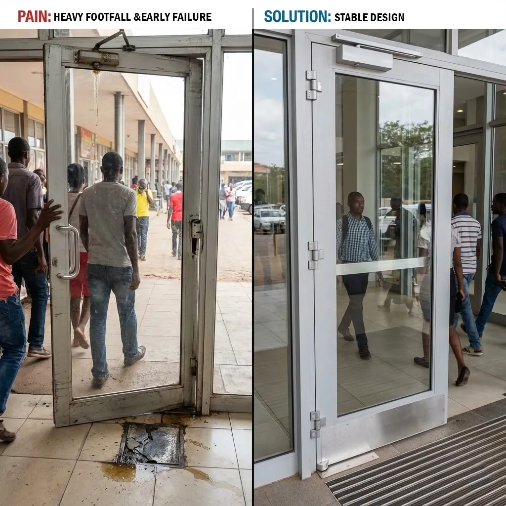 African shopping mall door and window stabilization solutions
